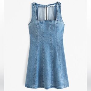Abercrombie Mila Square neck denim mini dress size medium tall